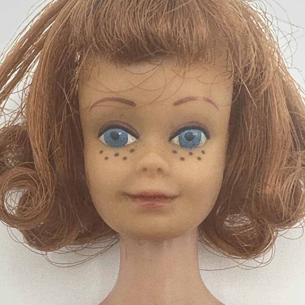 Vintage Mattel Midge Doll Titan Red Hair Flip Freckles 1960s
